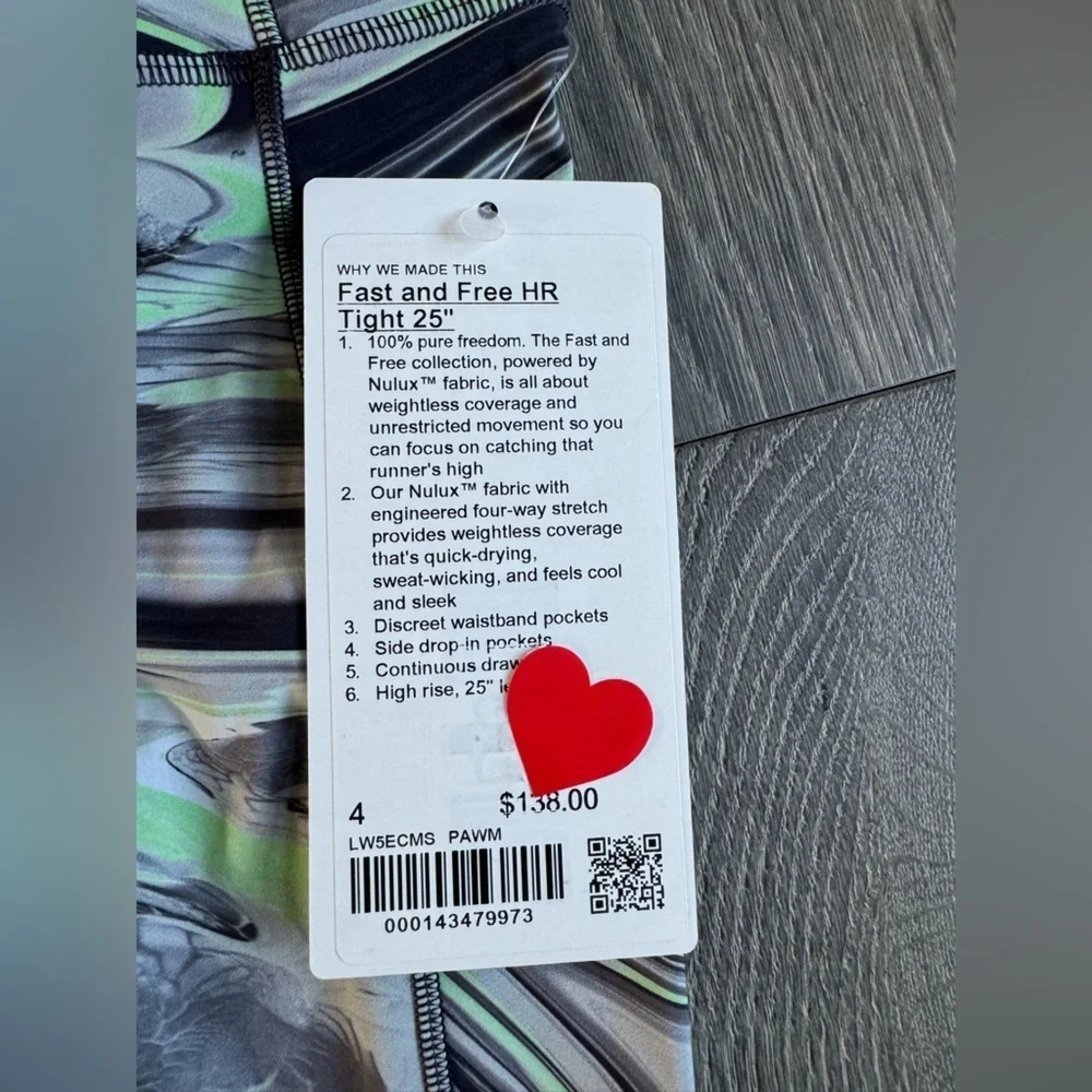 Lululemon Fast and Free High-Rise Tight 25